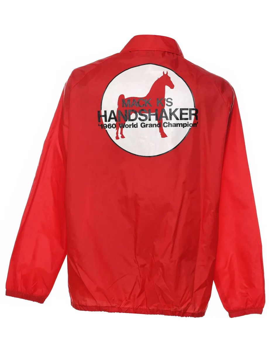 Red Printed Grand Champion Coach Jacket - XL