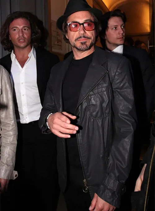 ROBERT DOWNEY JR LEATHER BLAZER