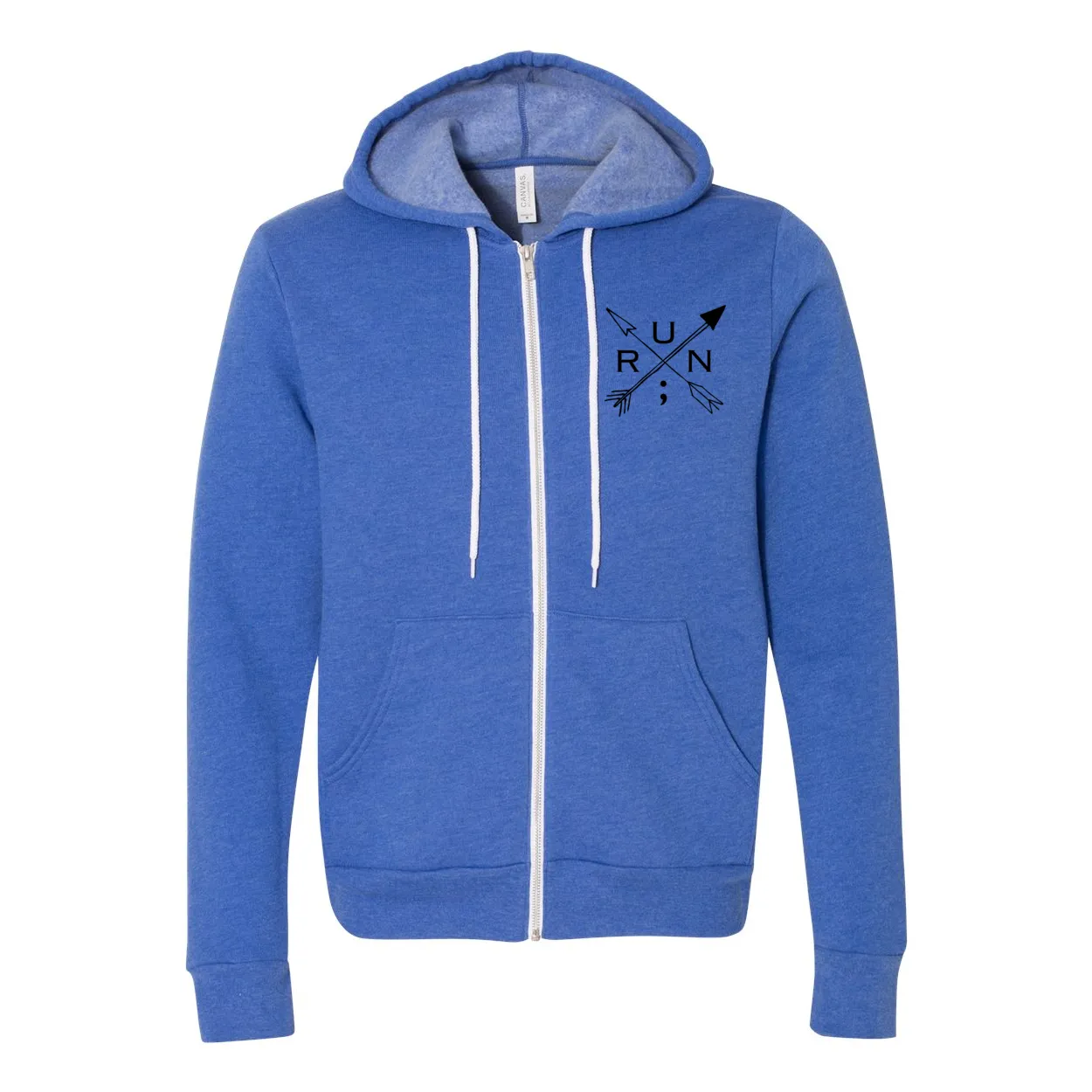 Run Arrows - Women's Full-Zip Hooded Sweatshirt