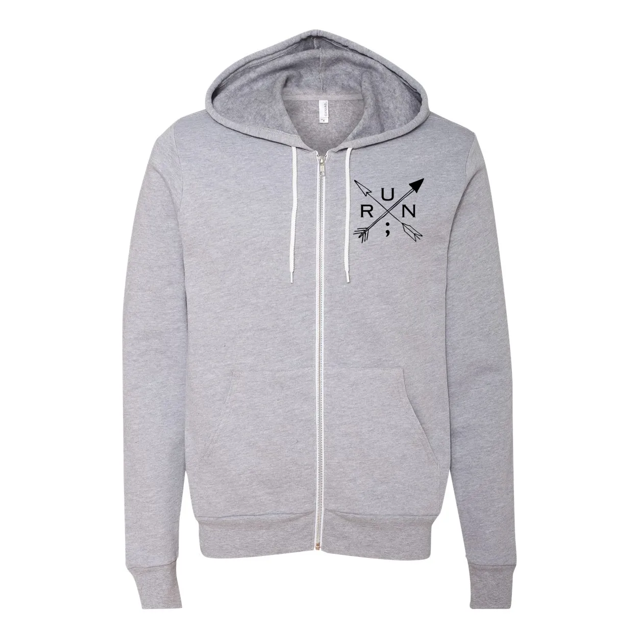 Run Arrows - Women's Full-Zip Hooded Sweatshirt