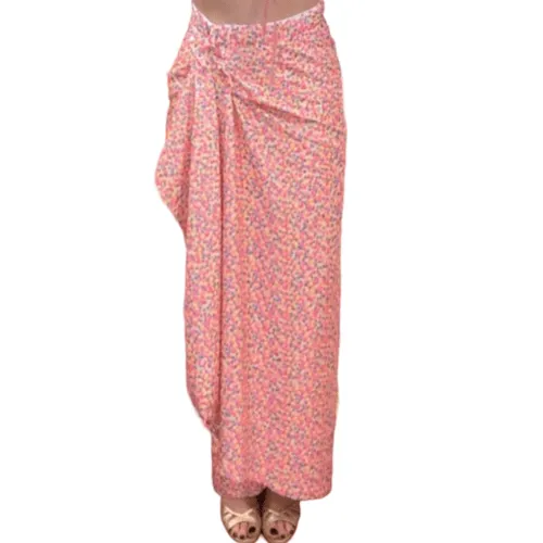 Sequin Ruched Maxi Skirt