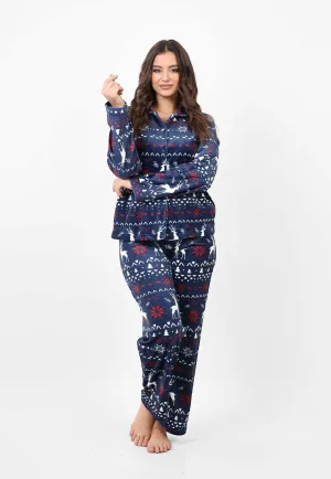 snowflake classic pjs - Navy blue