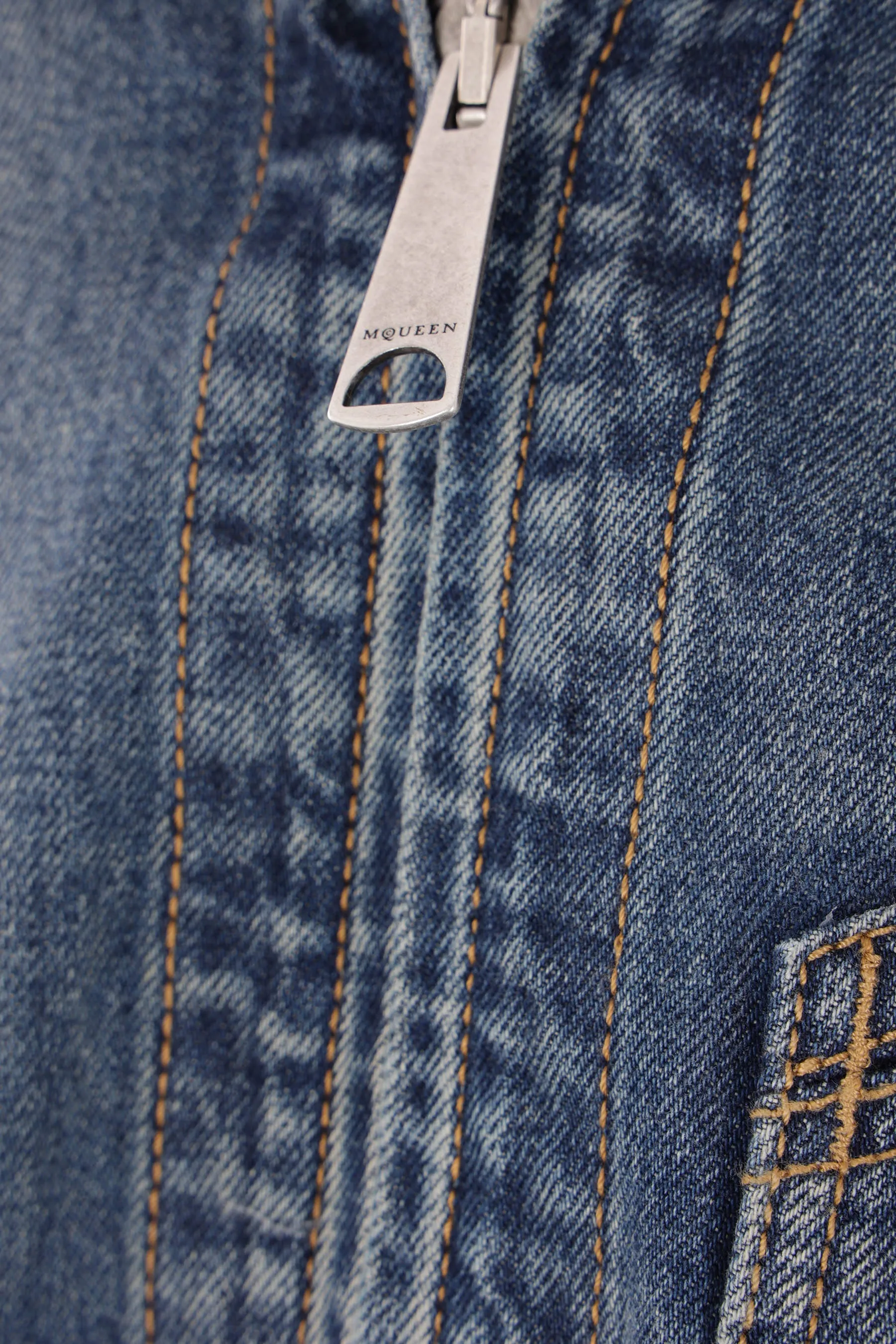 Suede Collar Denim Jacket