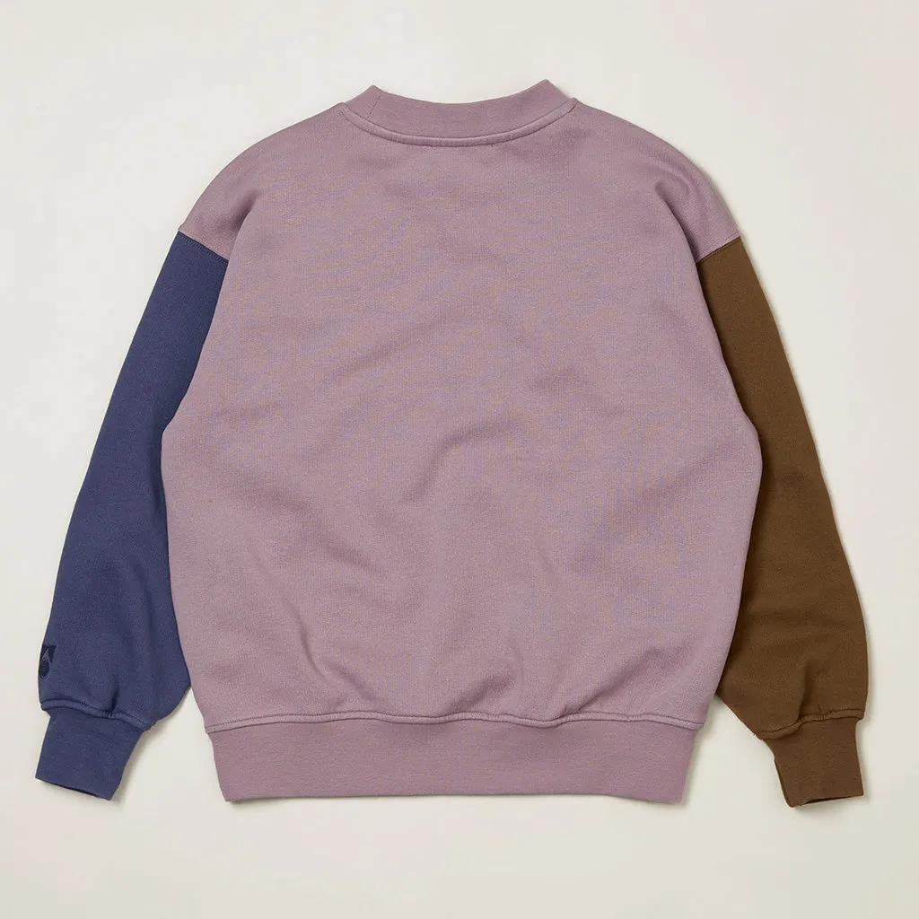 Sweatershirt Oversized Colourblock Elderberry