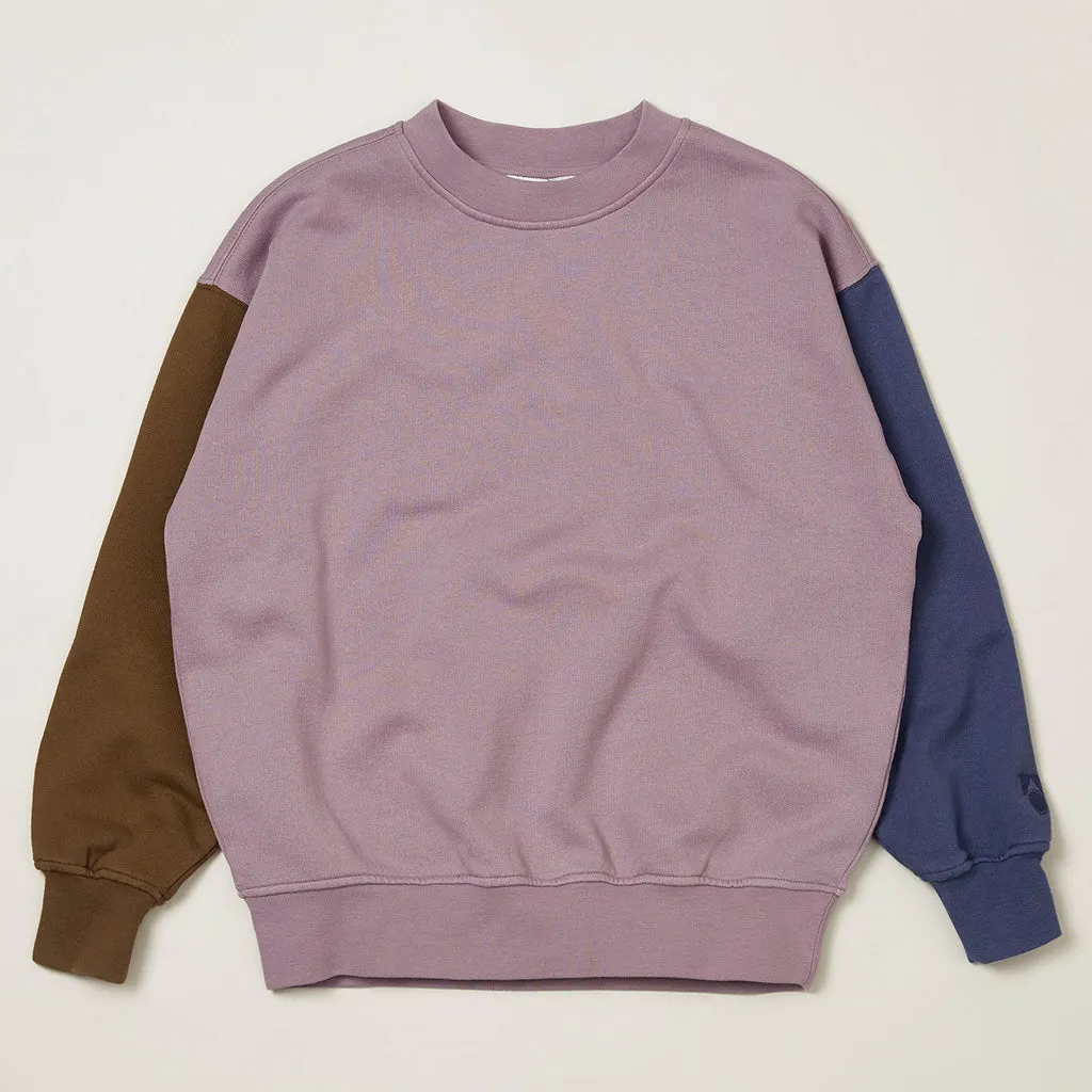 Sweatershirt Oversized Colourblock Elderberry