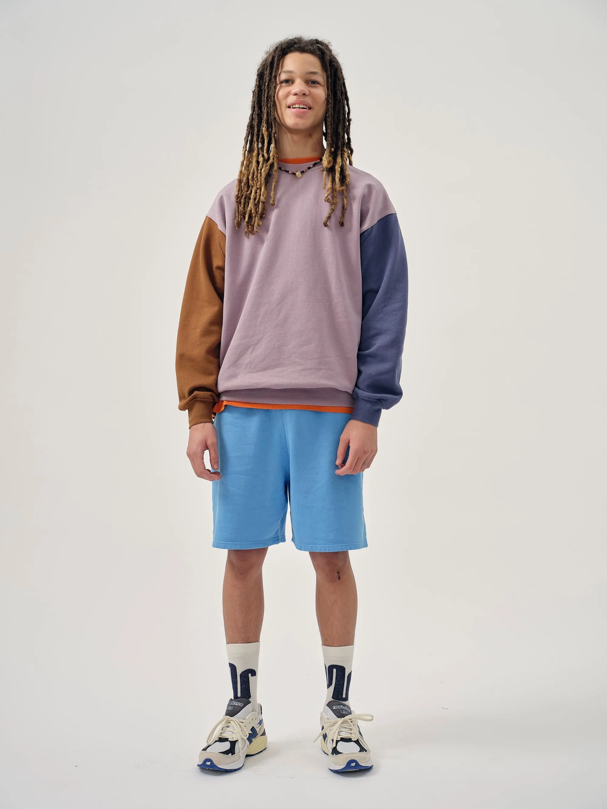 Sweatershirt Oversized Colourblock Elderberry