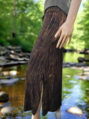 Tantrika Long Print Skirt-Brown