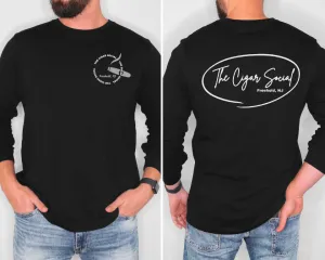 The Cigar Social Ultra Cotton Long Sleeve Tee, Front and Back