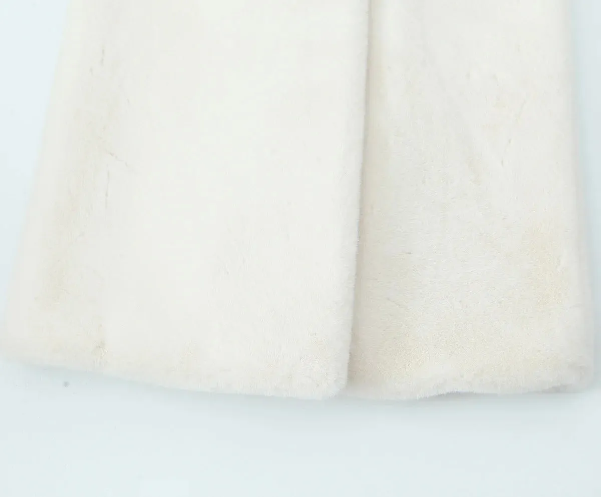 TRAFZA Winter Mode Frauen Warme Mantel Weiß Drehen-unten Kragen Langarm Taschen Gürtel Dekoration Weibliche High Street Lange mäntel