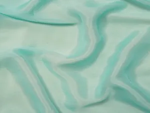Turquoise Plain Viscose Chinon Chiffon Fabric (Wholesale)