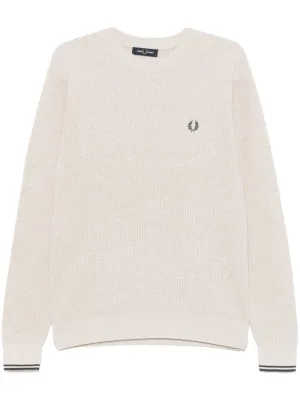 waffle-stitch sweater