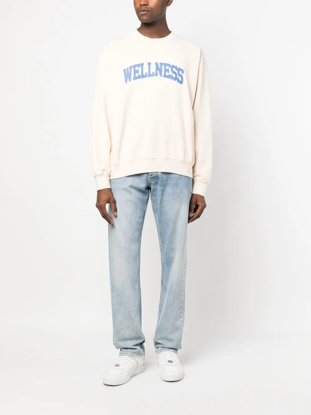 Wellness-appliquÃ© cotton sweatshirt