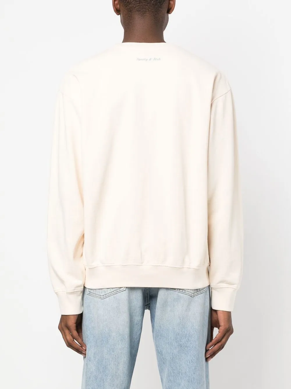 Wellness-appliquÃ© cotton sweatshirt