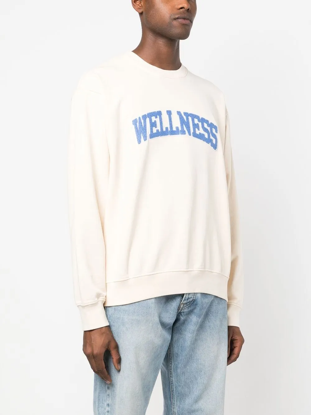 Wellness-appliquÃ© cotton sweatshirt