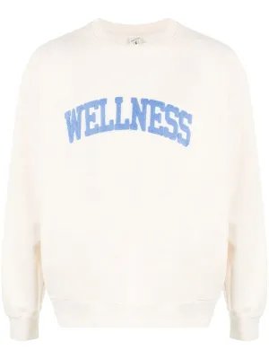 Wellness-appliquÃ© cotton sweatshirt