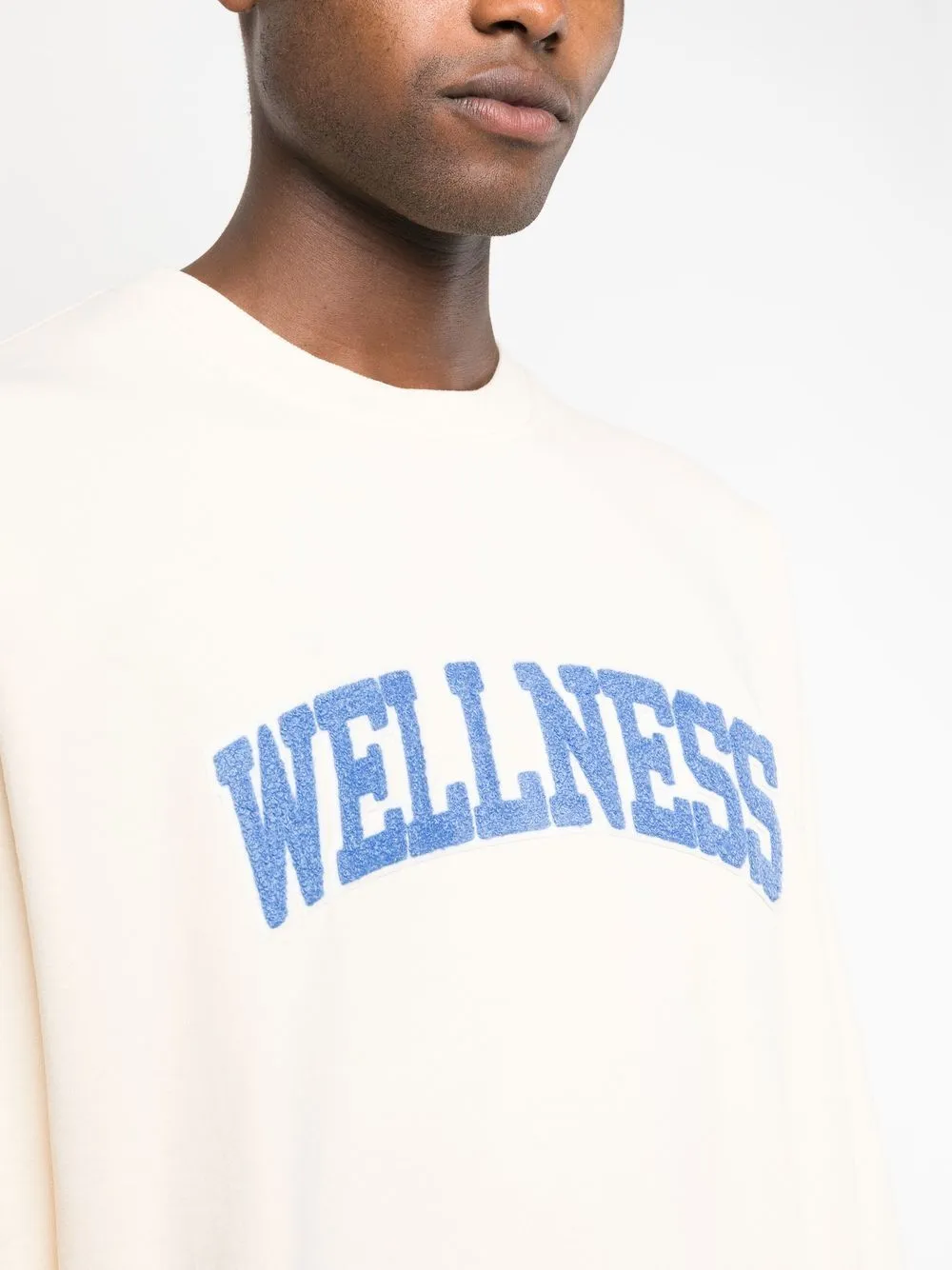 Wellness-appliquÃ© cotton sweatshirt