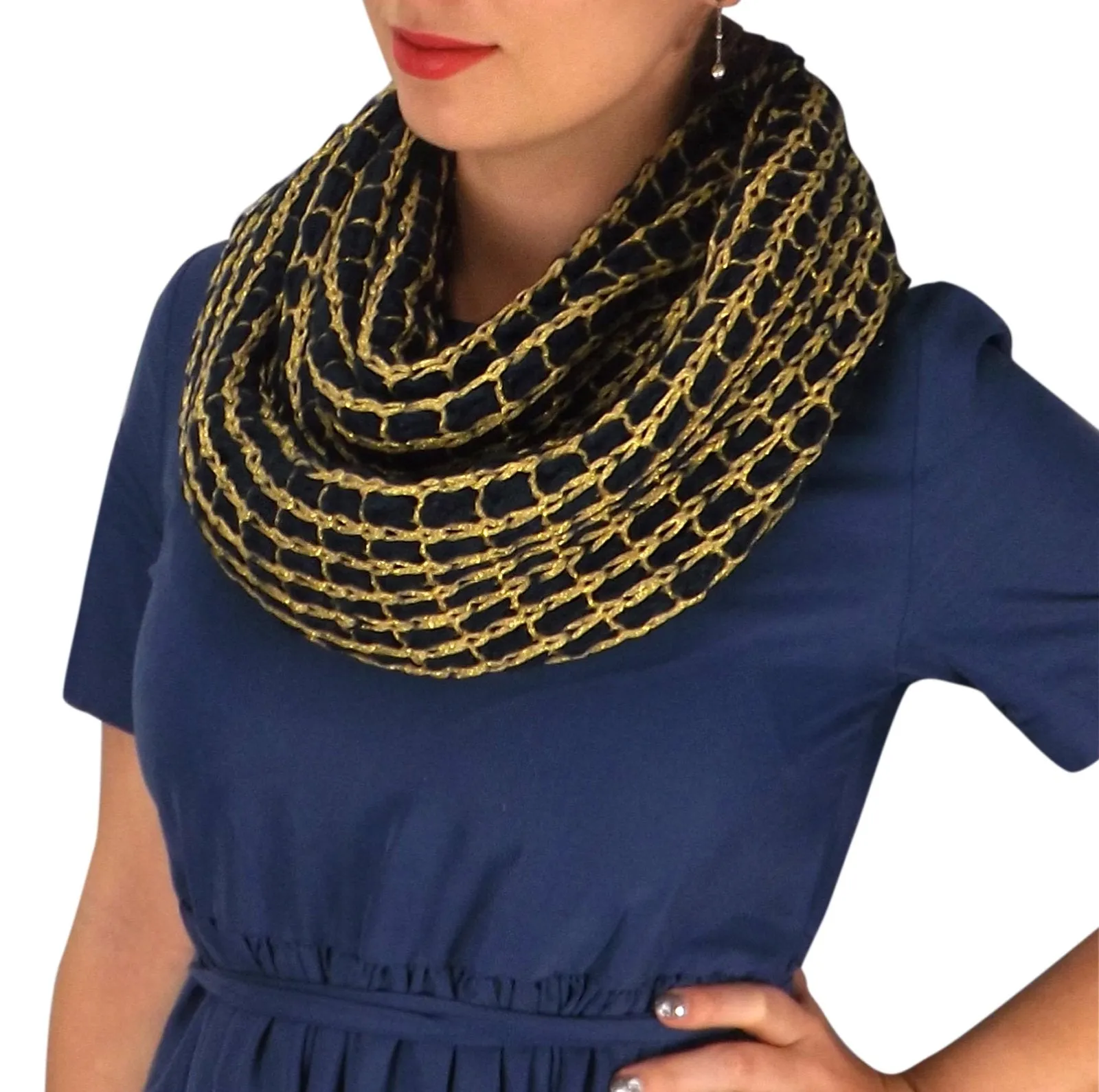Winter Warm Thick Chunky Knit Cozy Infinity Loop Cowl Scarves